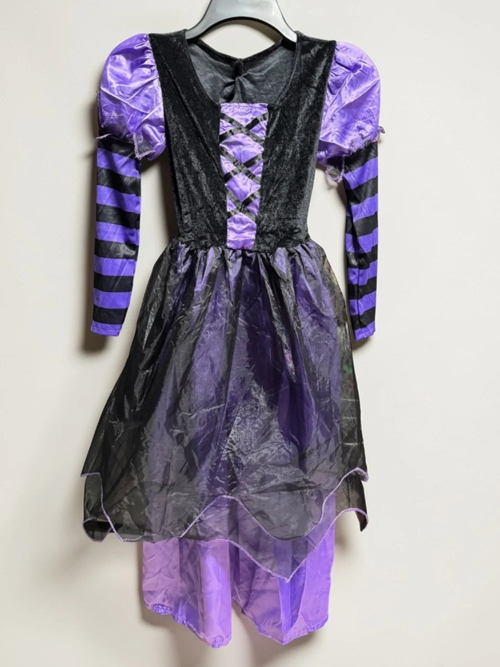 Girls Witch Costume Dress Purple Black Halloween Costume Kids Size 8 9 Spooky